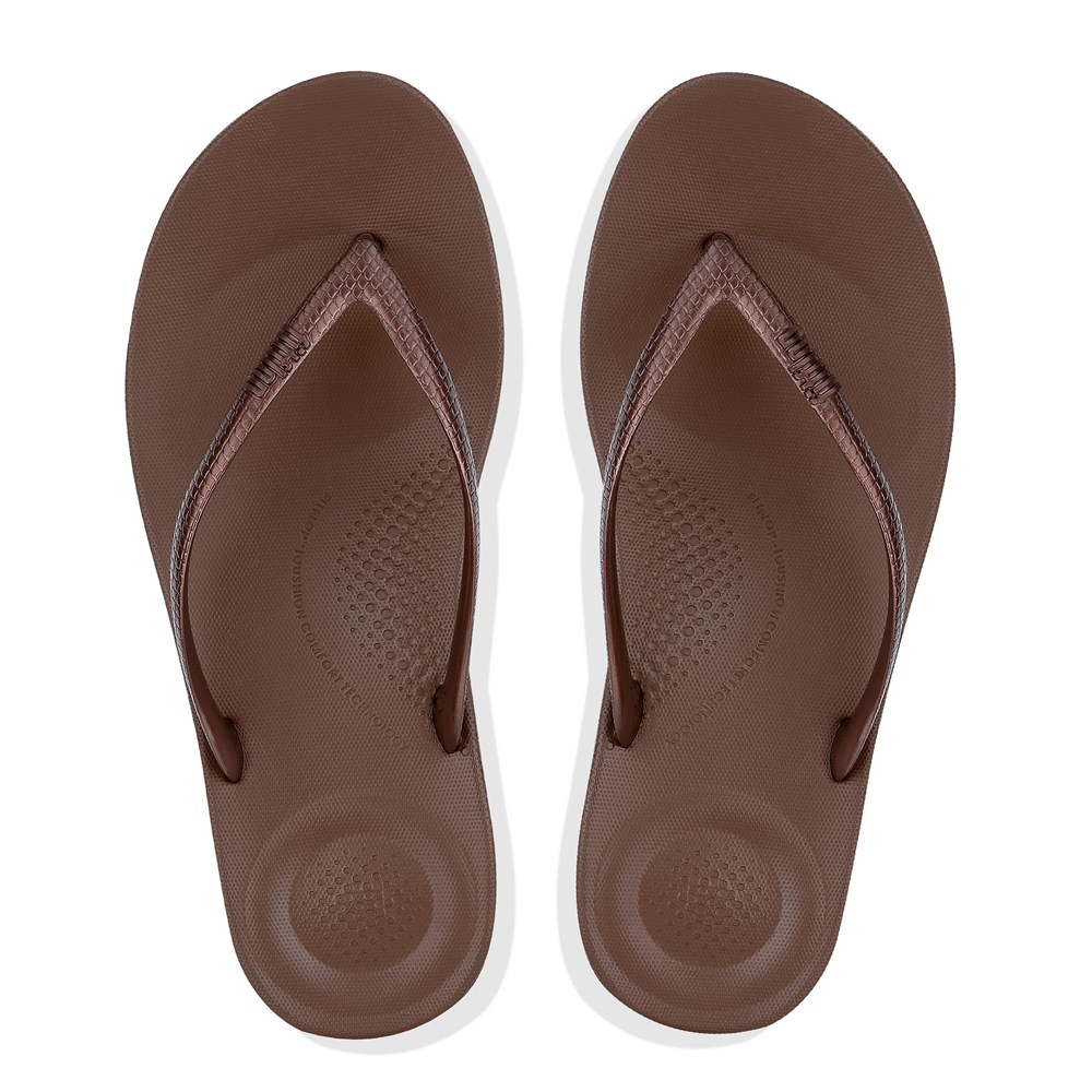 Fitflop Womens Flip-flops - Iqushion Ergonomic - Brown - 573-VFWAPG